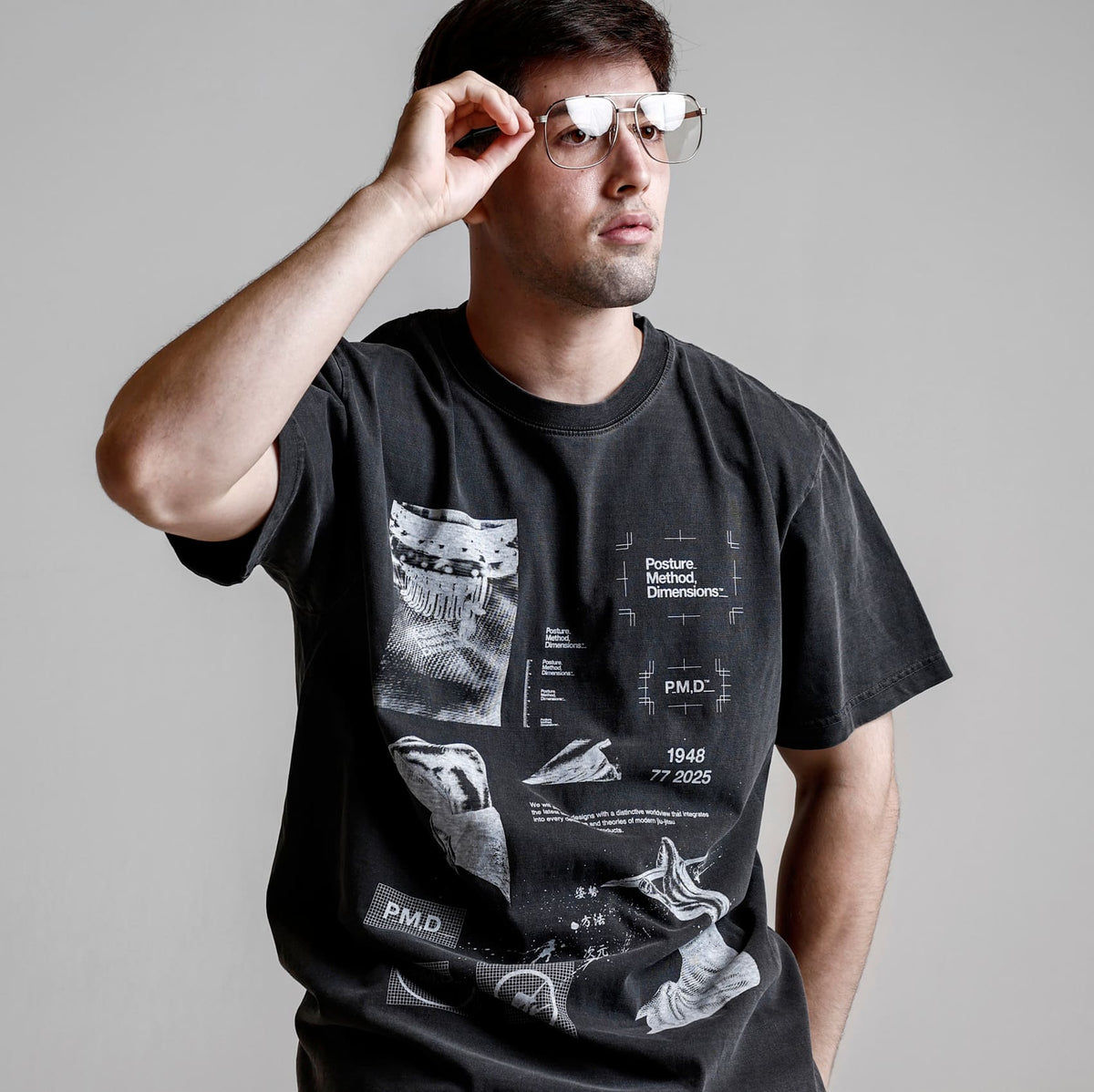 METHOD COTTON TEE / Charcoal